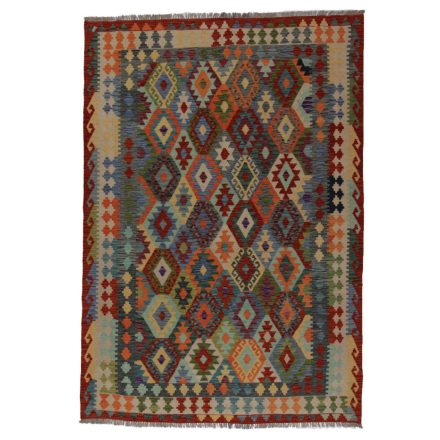 Kelim teppich Chobi 205x295 handgewebter Afghan Kilim