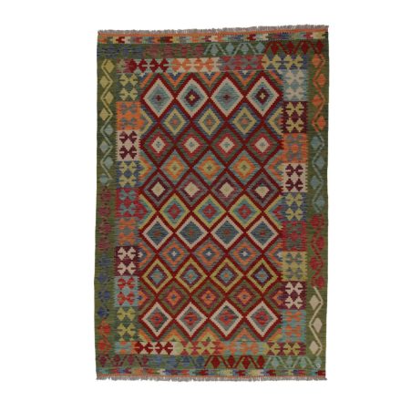 Kelim teppich Chobi 203x294 handgewebter Afghan Kilim