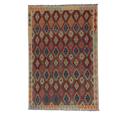 Kelim teppich Chobi 203x296 handgewebter Afghan Kilim