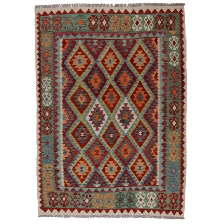 Kelim teppich Chobi 205x282 handgewebter Afghan Kilim