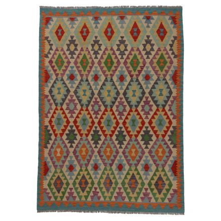 Kelim Afghan Old Style 245x176 handgewebter afghanischer Kelim aus Wolle