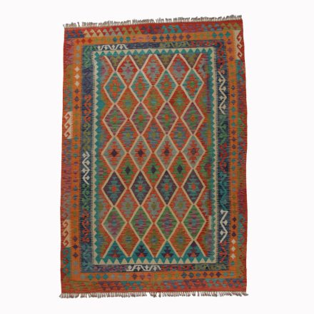 Kelim teppich Chobi 207x300 Handgewebter afghanischer Kelim