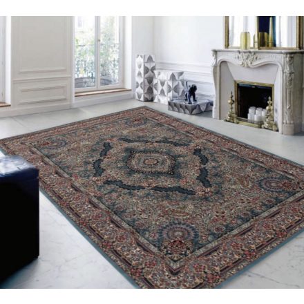 Perserteppich blau TABRIZ 200x300 hochwertiger teppich für Wohnzimmer