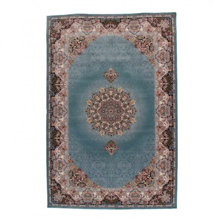 Perserteppich blau TABRIZ 200x300 hochwertiger teppich für Wohnzimmer