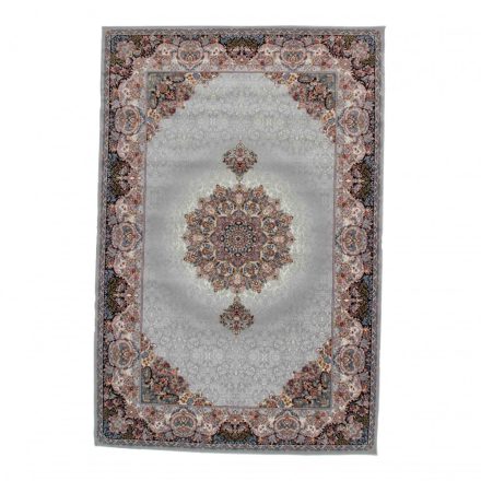 Perserteppich grau TABRIZ 200x300 hochwertiger teppich für Wohnzimmer